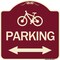 Signmission Bicycle Parking W/ Bidirectional Arrow Heavy-Gauge Aluminum Sign, 18" x 18", BU-1818-24314 A-DES-BU-1818-24314 - alternate 1